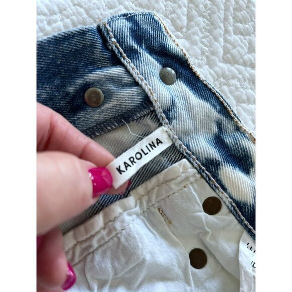 GRLFRND Karolina High Rise Skinny Raw Hem Jeans in Maggie May Sz 26 NWT - Picture 10 of 12